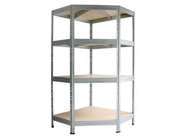 AR SHELVING Corner Rivet plug-in shelf with 4 shelves