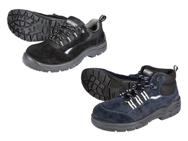 Leather safety shoes