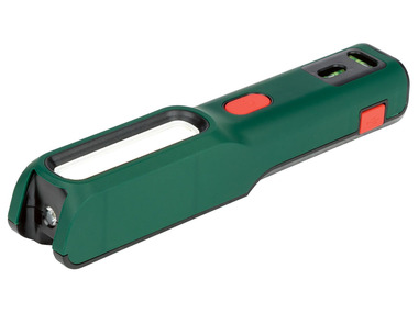 Battery-LED lamp with cross line laser