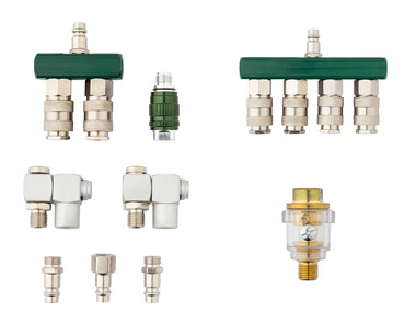 Compressed air distribution accessories