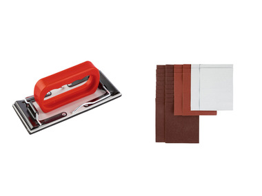 Hand grinder or set of abrasive papers