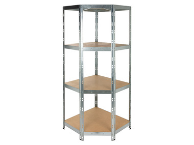 Corner heavy duty shelf