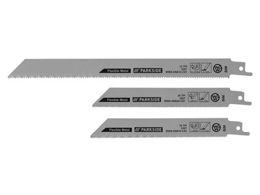 Saber saw blades with universal shank