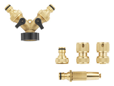 Brass plug-in system/2-way distributor