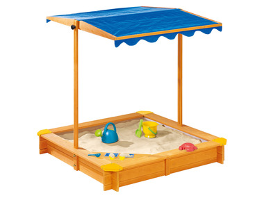 Sandbox with a roof and ice cream bar