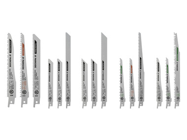 Reciprocating saw blade set