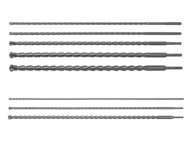 A set of drill bits for a hammer drill