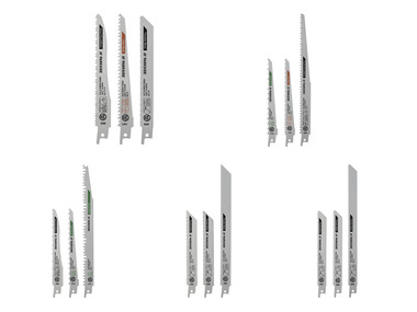 Reciprocating saw blade set