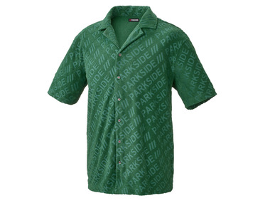 Men's terry cloth shirt with 3D logo