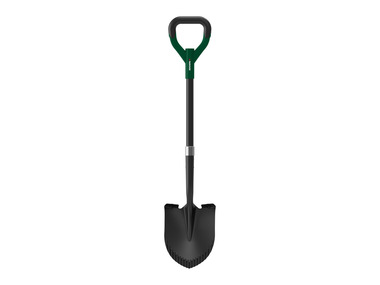 Spade with root saw / shovel with serrated edge