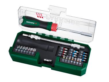 Ratchet screwdriver and bit set