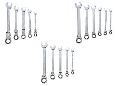 Ratchet and open-end wrench set