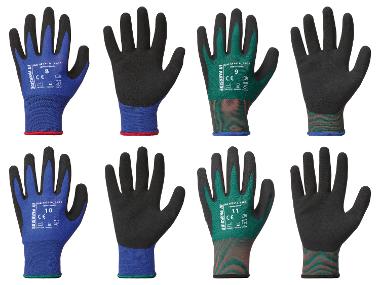 Work gloves with latex coating