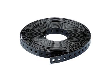 Straight plastic-coated mounting strap 10 m x 19 mm