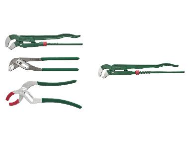 Plumbing pliers set or angle pipe wrenches