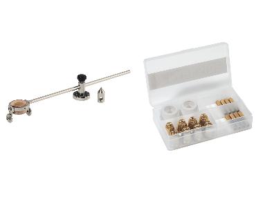 Circle cutter/nozzle and electrode set