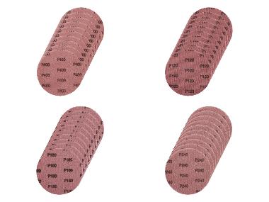 Set of 10 abrasive discs