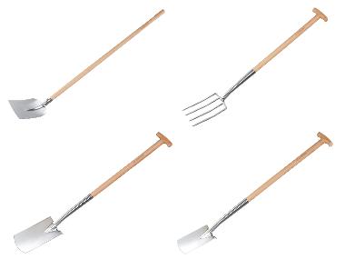 Stainless steel gardening tools