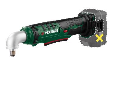 Cordless angle drill without battery