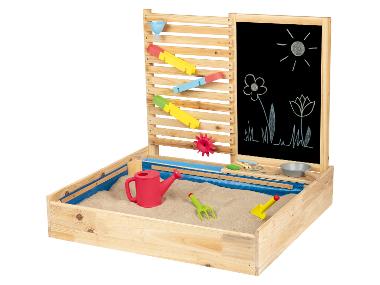 Sand box with water play wall