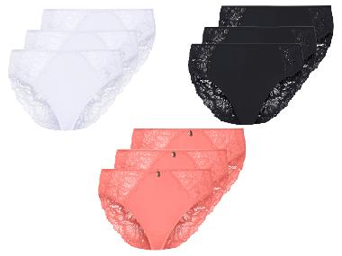 Set of 3 mini slips with a woman lace