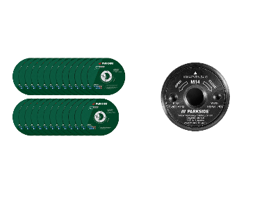 Set of 25 discs to cut the metal or fast tightening nut