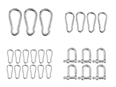 Carabiner hooks or d hooks