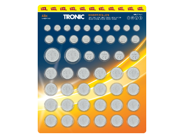 Pack of 48 button batteries