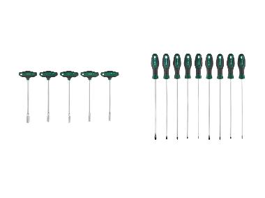 Sweat keys or long screwdrivers