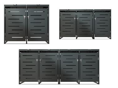 Metal garbage can box arel