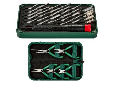 Set of screwdrivers or precision pliers