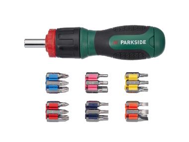 Ratchet screwdriver with bit set