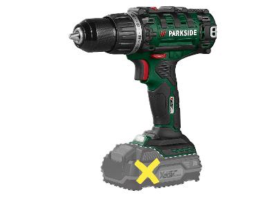 Cordless drill/driver without battery and charger