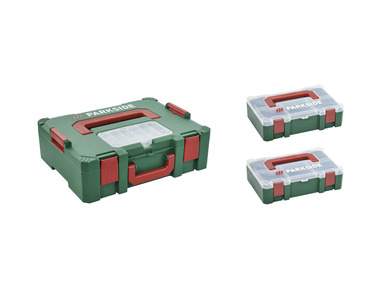 Set of M tool box and organizers with compartments