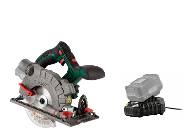 Circular saw with battery and charger