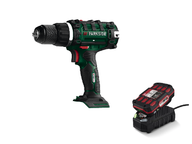 Cordless drill with battery and charger