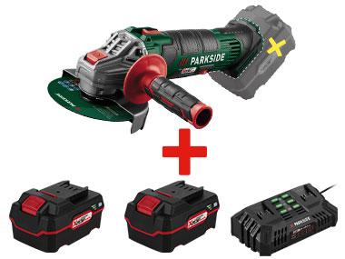 Wireless angle grinder + batteries + double charger