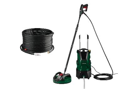 High pressure cleaner with terrace cleaner and tube cleaning set