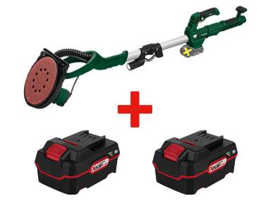 Wall and wireless ceiling sander + batteries