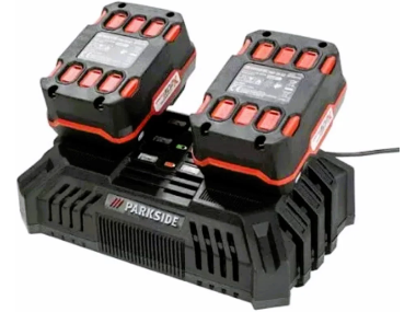 Set of 2 batteries 4 AH with double charger 2 x 4