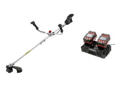 Bosmower and Grastrimmer 2-in-1 with 2 batteries and double charger