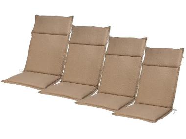 Set with 4 garden chair cushions