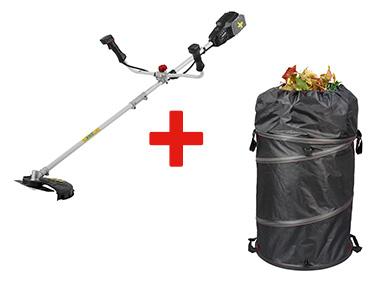 Wireless brushcutter 2 in 1 + Pop-Up Garden Garden Bag