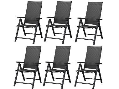 Set with 6 garden chairs aluminum