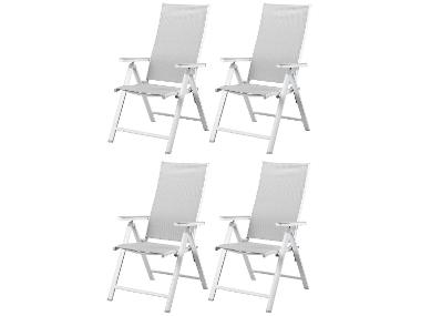 Set with 4 garden chairs aluminum