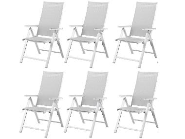 Set with 6 garden chairs aluminum