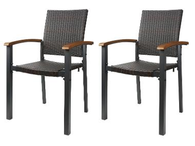 Set with 2 stacking chairs