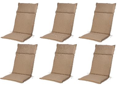 Set with 6 garden chair cushions