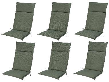 Set with 6 garden chair cushions