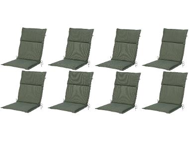 Set with 8 garden chair cushions
